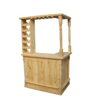 BAR EN L 40 X 0.80 DERECHA PINO NATURAL ECO LOS PRIMOS