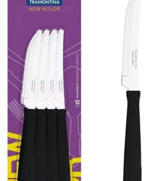 CUCHILLO NEW KOLOR NEGRO X12 TRAMONTINA ART 23160/904