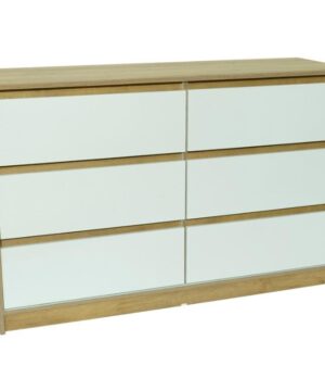 COMODA 6 CAJONES CON FAJAS BCO/ROBLE MIEL GACELA 839/5