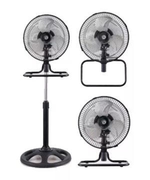 VENTILADOR DE PIE 10" 3 EN 1 NEGRO EM-1060 EMBASSY