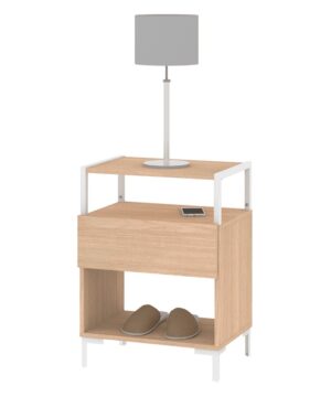 MESA DE LUZ OSLO ROBLE NATURAL/BLANCO DIELFE MLO050