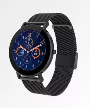 SMARTWATCH QUANTUM Q6 NEGRO MALLA METALICA + MALLA SILICONA NEGRA