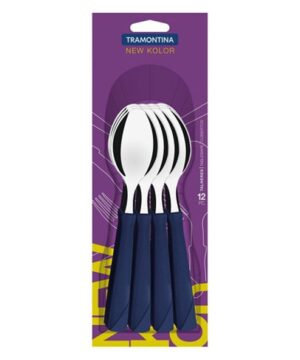 CUCHARA NEW KOLOR AZUL X12 TRAMONTINA ART 23163/910