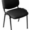 SILLA FIJA TAPIZ CUERO NEGRO LM (JM B01 B)