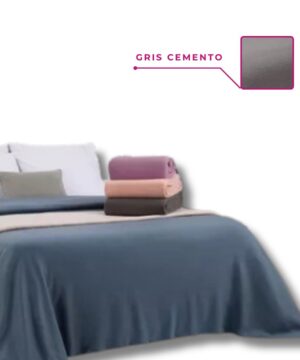 FRAZADA POLAR LISA  2 1/2P CEMENTO JC ART 6950393501544