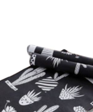 SET INDIVIDUALES X4 CUERINA CACTUS NEGRO JC ART 6857-16