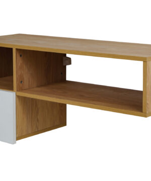 MUEBLE COMODIN AEREO 1C 90CM MESINA HICKORY/BCO TEXTURIZADO RICCHEZZE