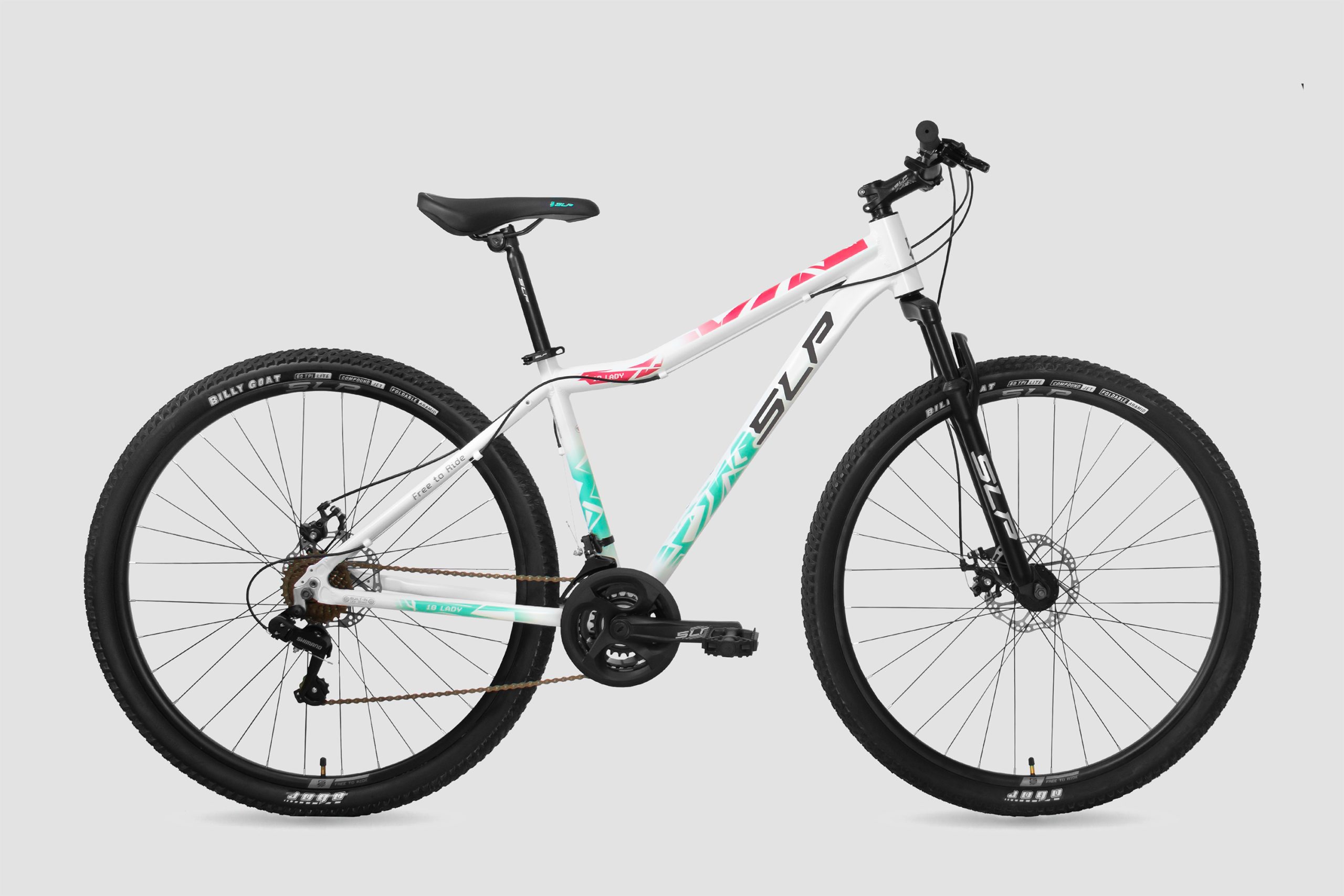 BICICLETA MTB R29 SLP 10 PRO LADY 2025  ALUMINIO DISCO TALLE 18 BCO/GRI/VER ART  17264