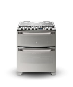 COCINA MULTIGAS 5 HORNALLAS Y DOBLE HORNO INOX ESPEJADA ELECTROLUX 76DXR