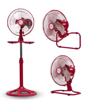 VENTILADOR DE PIE 10" 3 EN 1 ROSA KANJI