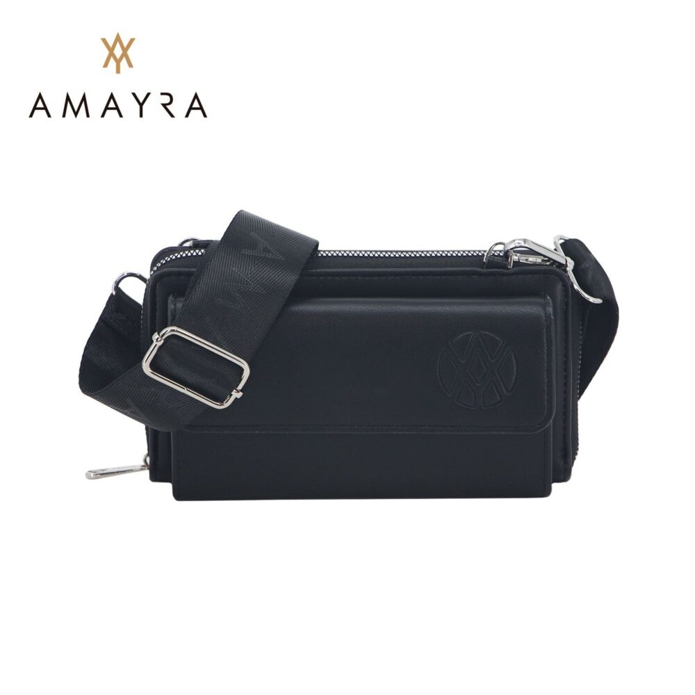 BANDOLERA PORTACELULAR HORIZONTAL NEGRA AMAYRA 67.B945.1R