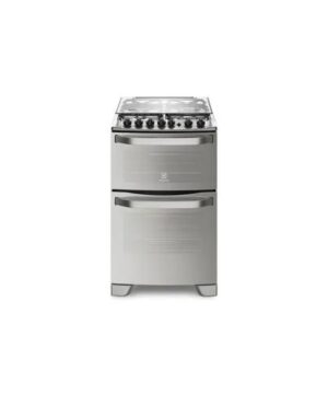 Cocina multigas acero inoxidable Electrolux 56DXQ con doble horno, encendido electrónico, luz interior y timer