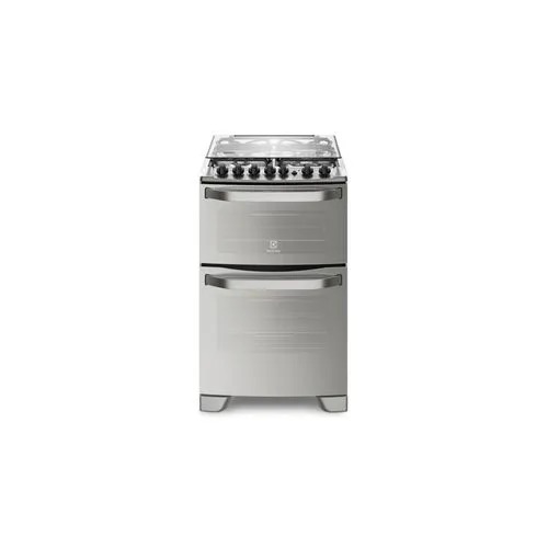 Cocina multigas acero inoxidable Electrolux 56DXQ con doble horno, encendido electrónico, luz interior y timer