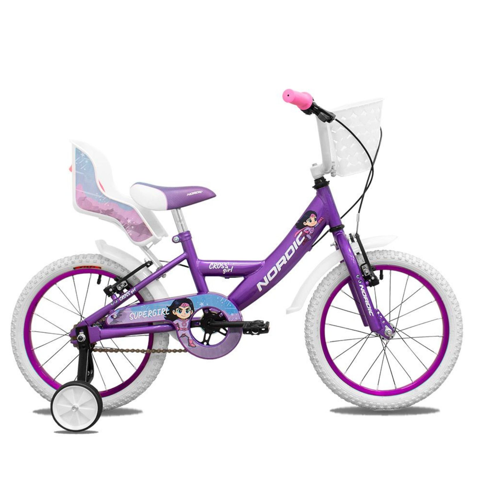 BICICLETA R16 DAMA CROSS COMPLETA 2026 VIO/BCO/CEL NORDIC 17753