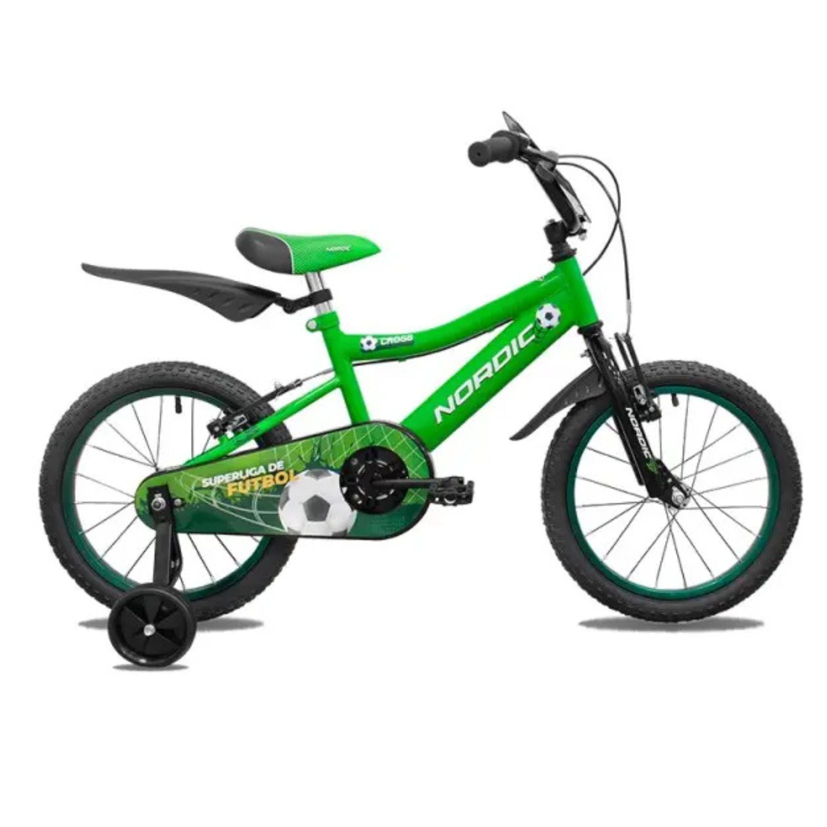 BICICLETA R16 VARON CROSS 2026 VER/BCO/NEG NORDIC 17755