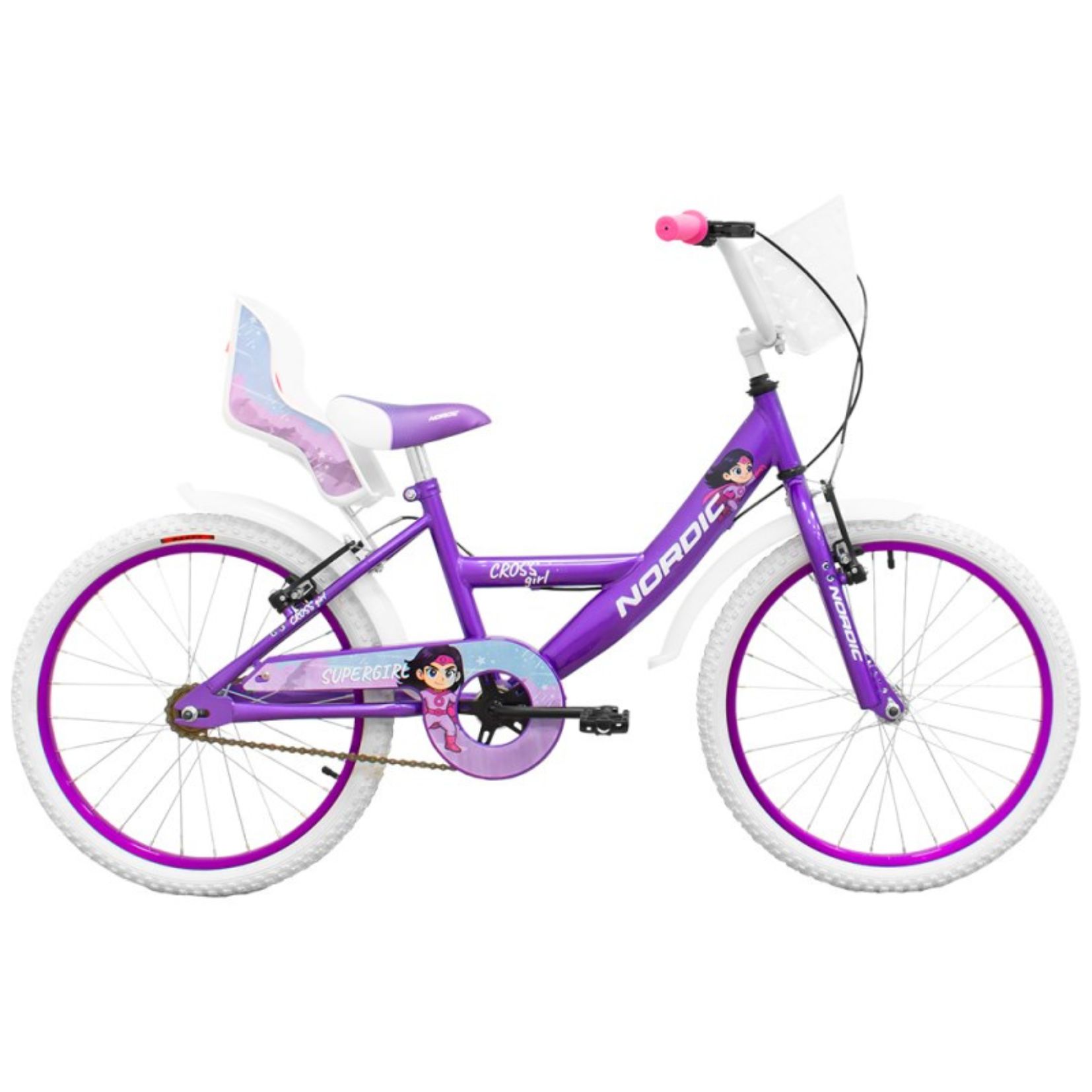 BICICLETA R20 DAMA CROSS COMPLETA 2026 VIO/BCO/CEL NORDIC 17756