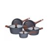 JUEGO DE BATERIA 5 PIEZAS ONIX GRAFITO ART 21468
