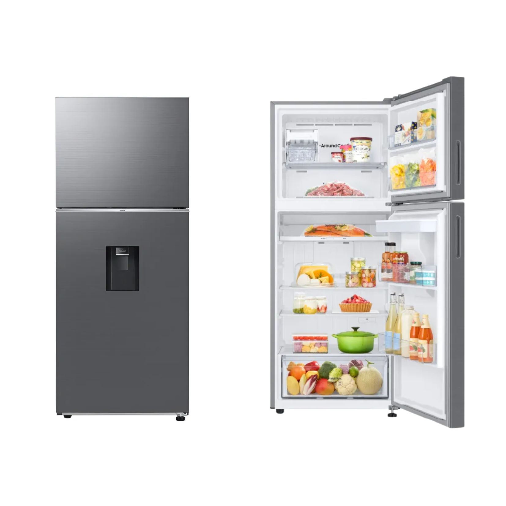 HELADERA SAMSUNG INVERTER 384L NO FROST INOX C/DISPENSER RT38CG6720S9