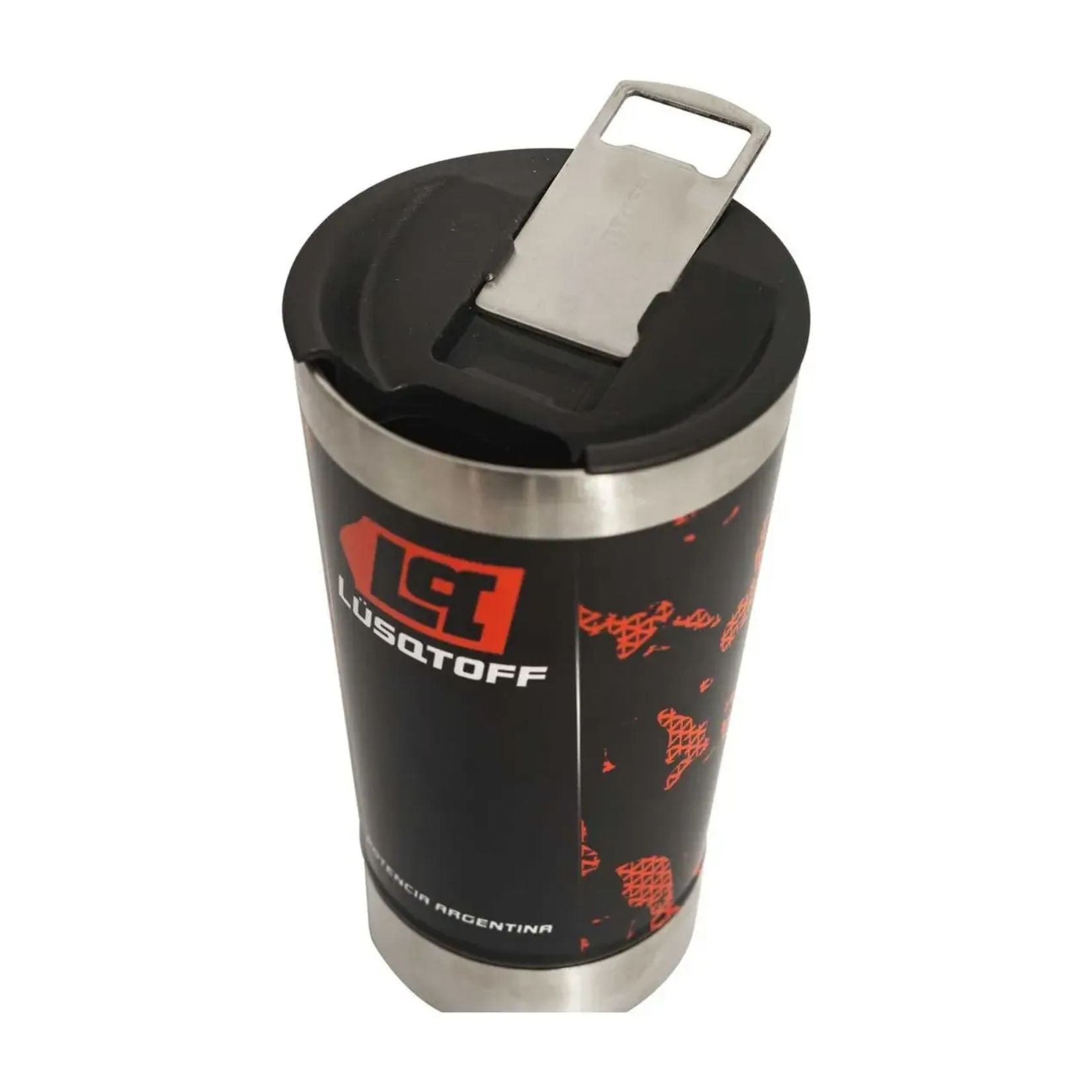VASO TERMICO 530ML CAMUFLADO NEGRO/NARANJA LUSQTOFF VTL530-9C