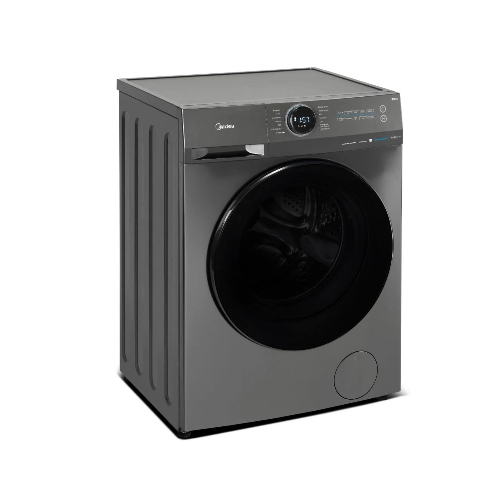 LAVARROPAS AUTOMATICO 11.5KG CARGA FRONTAL INVERTER 1400 RPM GRIS MIDEA MF200W115WB