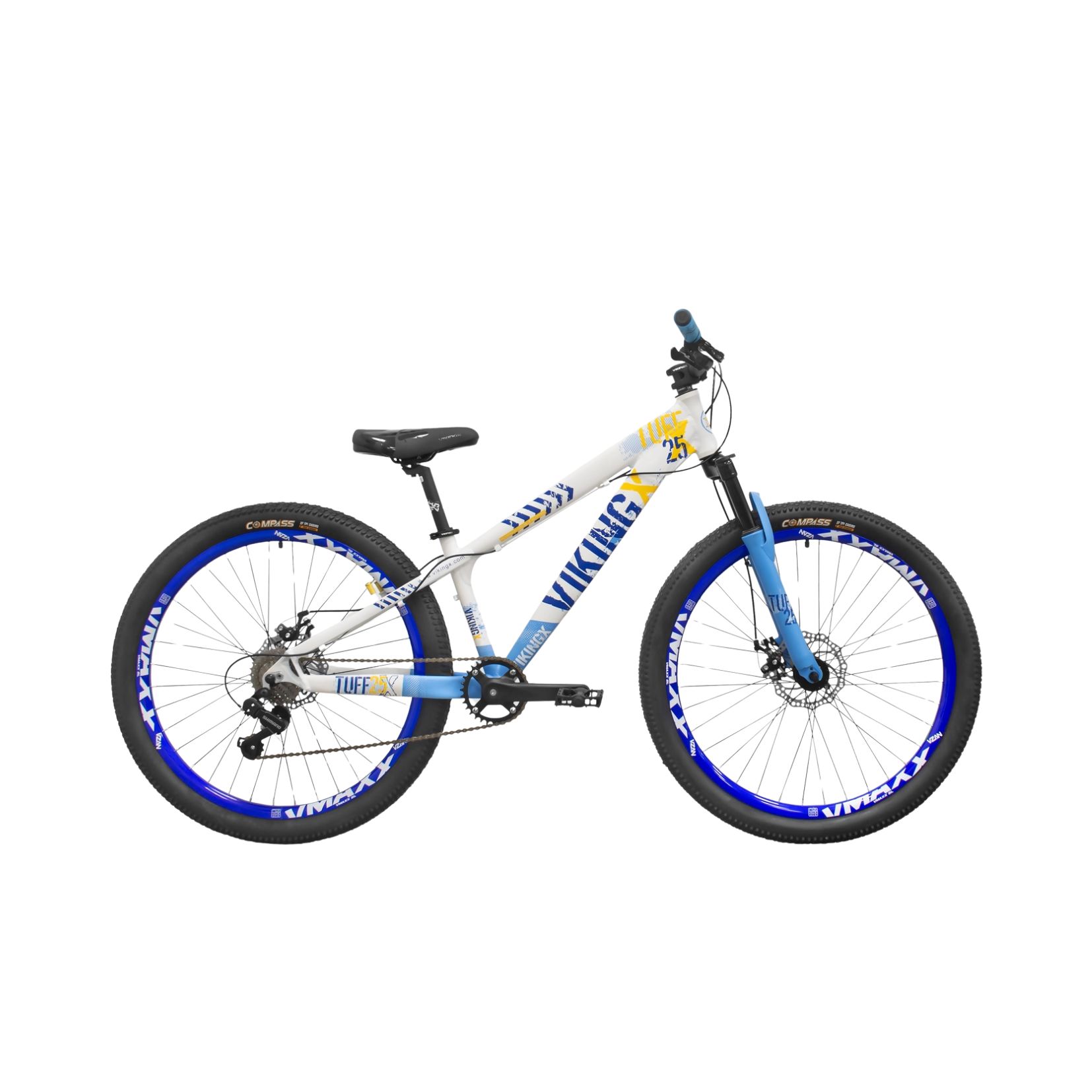 BICICLETA R26 JUMP 7V VIKINGX TUFF-25 2026 BCO/AMA/CEL 18858