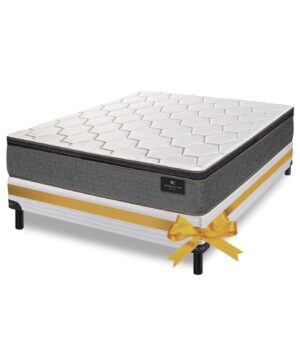 COLCHON RESORTE 140 FINESSE Y SOMMIER COMF SENSATIONS KING KOIL