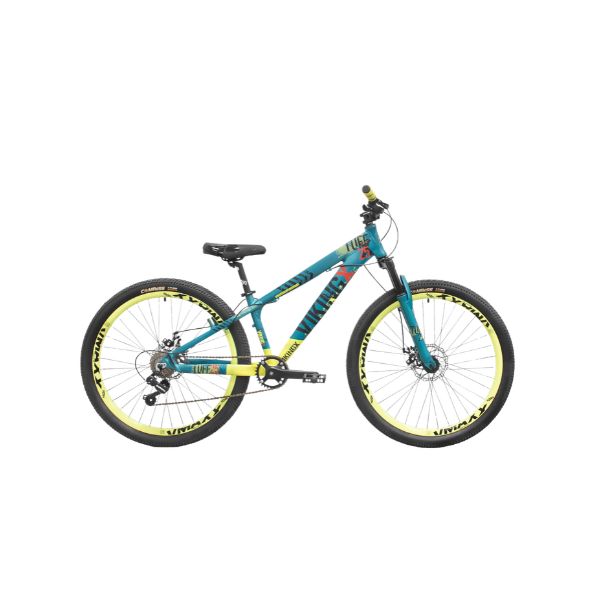 BICICLETA R26 JUMP 7V VIKINGX TUFF-25 2026 VER/NEG/AMA 18858