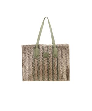 BOLSO PLAYERO AMAYRA BEIGE C/VERDE 67.5100.2