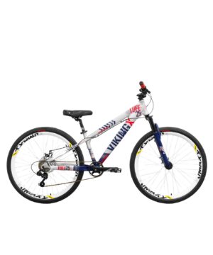 BICICLETA R26 JUMP 8V VIKINGX TUFF-25 2026 GRI/BCO/AZU ART 18859