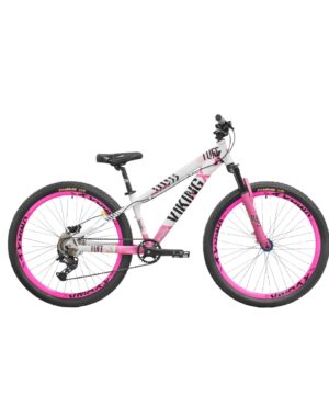 BICICLETA R26 JUMP 8V VIKINGX TUFF-25 2026 BCO/NEG/FUC ART 18859
