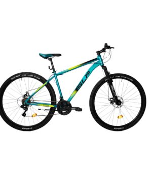 BICICLETA MTB R29 SLP 5 PRO 2025 ACERO DISCO TALLE 20 NEG/VER/CEL ART 17191