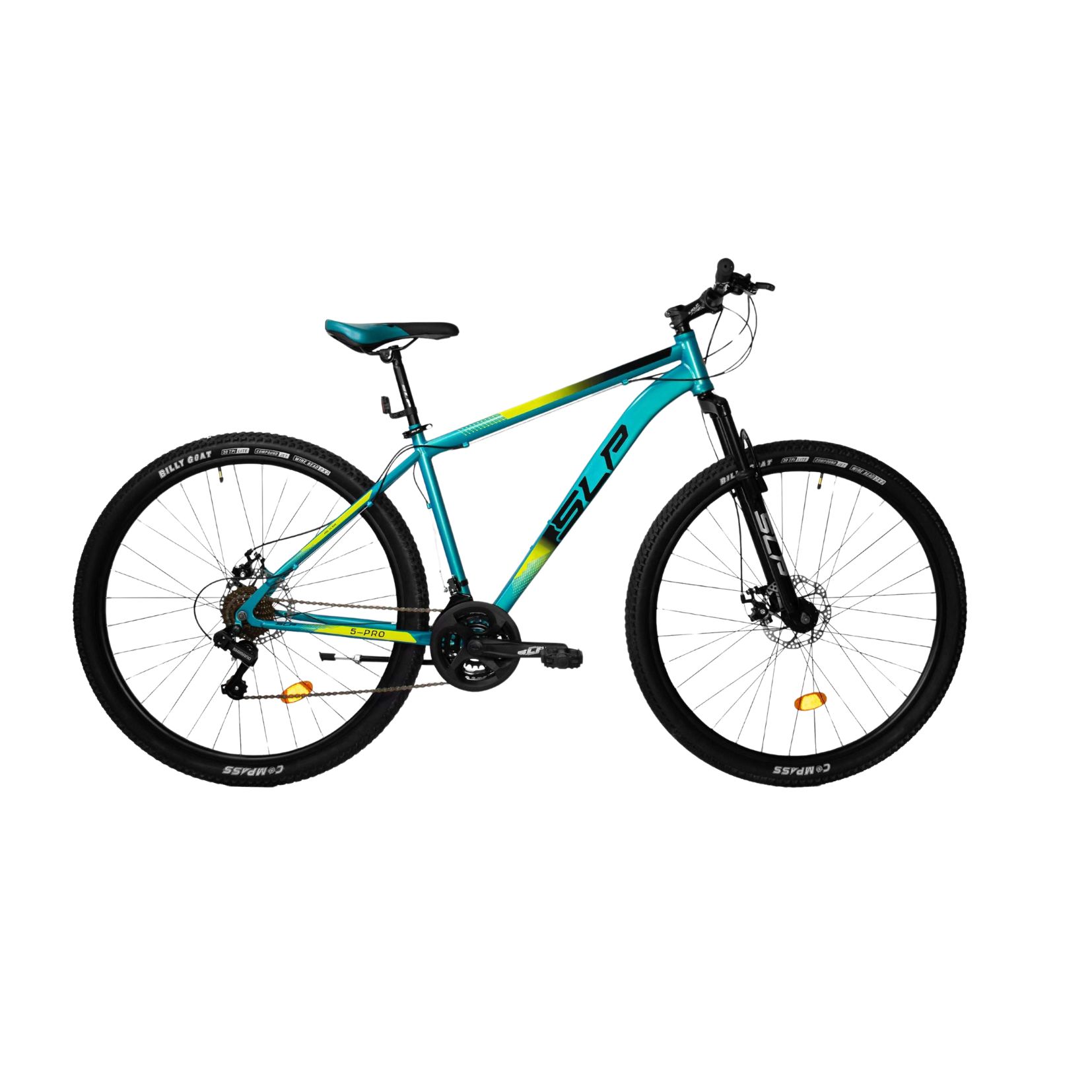 BICICLETA MTB R29 SLP 5 PRO 2025 ACERO DISCO TALLE 20 NEG/VER/CEL ART 17191