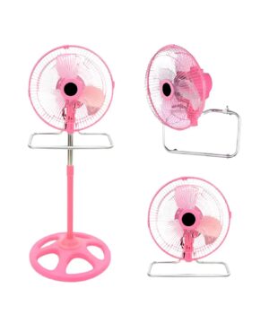 VENTILADOR DE PIE 10" 3 EN 1 ROSA EM-1060 EMBASSY